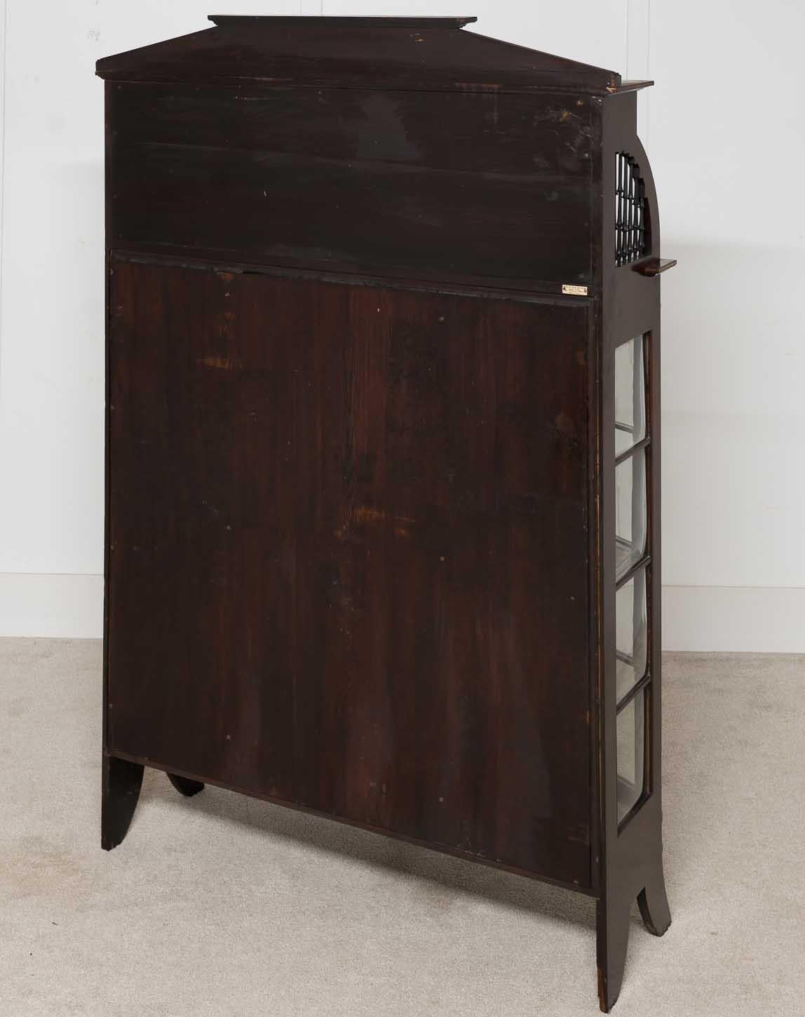 Early 20th Century Art Nouveau Display Cabinet English Cocktail Golding and Son 1900 For Sale