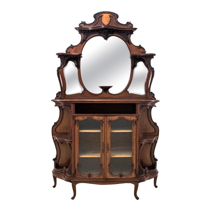 Art Nouveau Display Cabinet from circa 1890, Antique