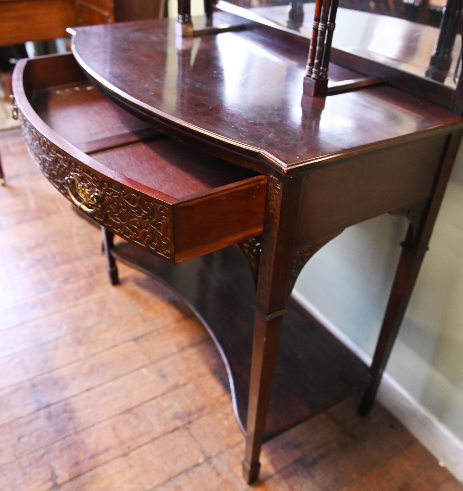 Art Nouveau Display Cabinet Mahogany 1890 In Good Condition For Sale In Potters Bar, GB