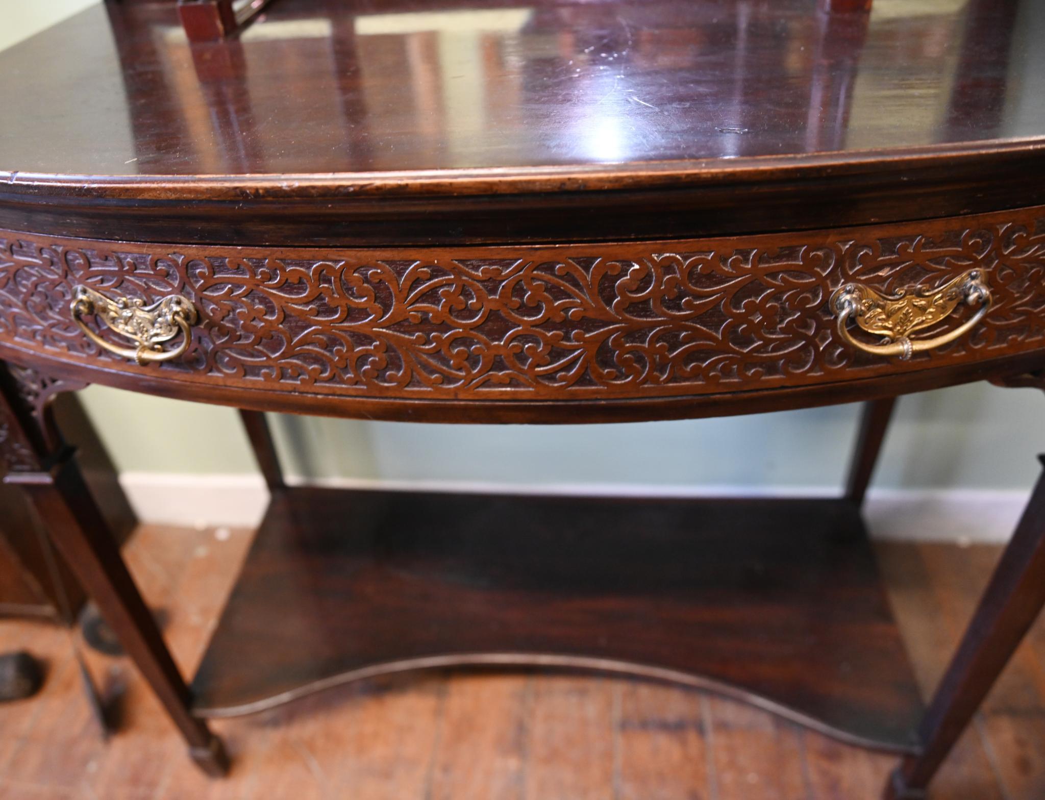 Art Nouveau Display Cabinet Mahogany 1890 For Sale 1