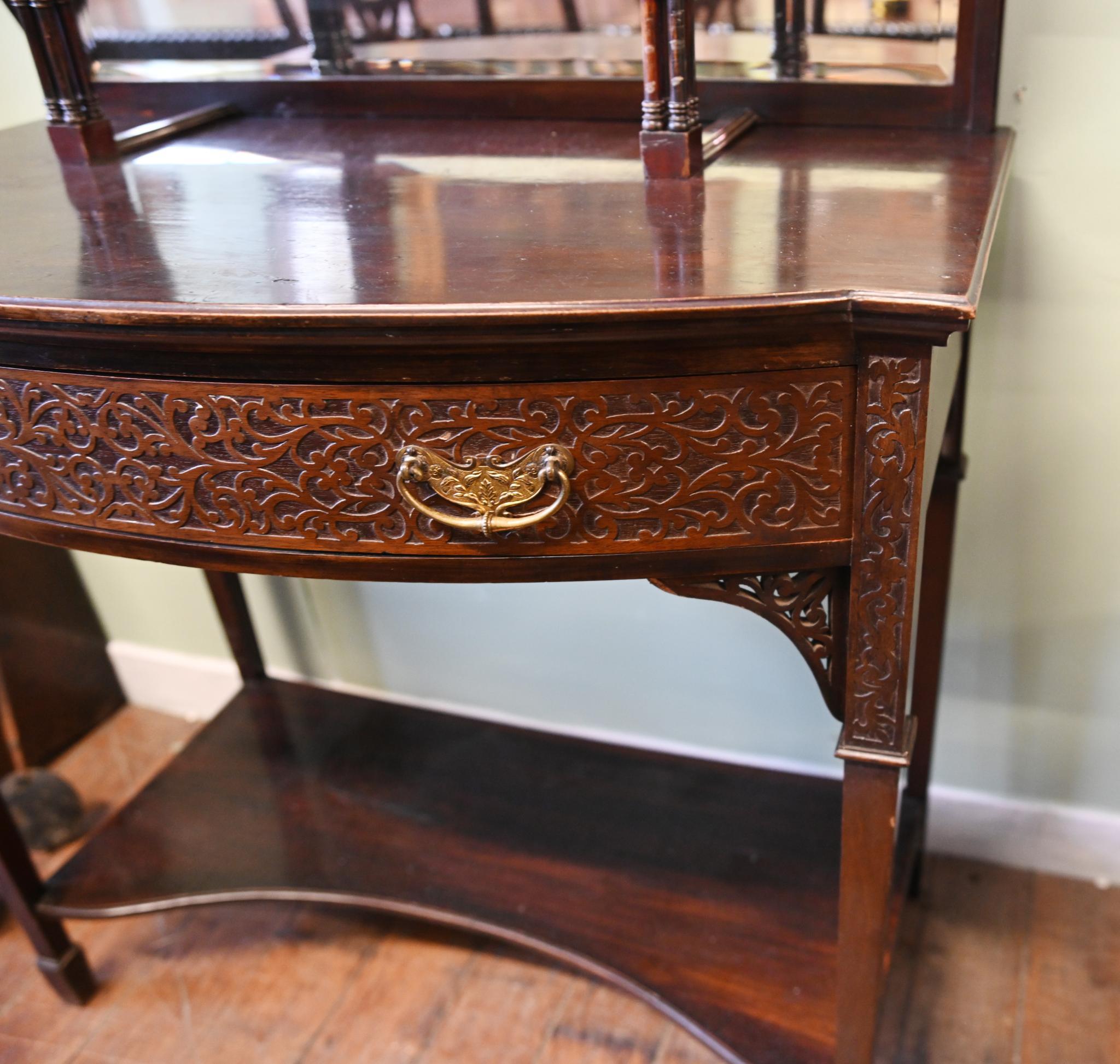 Art Nouveau Display Cabinet Mahogany 1890 For Sale 2
