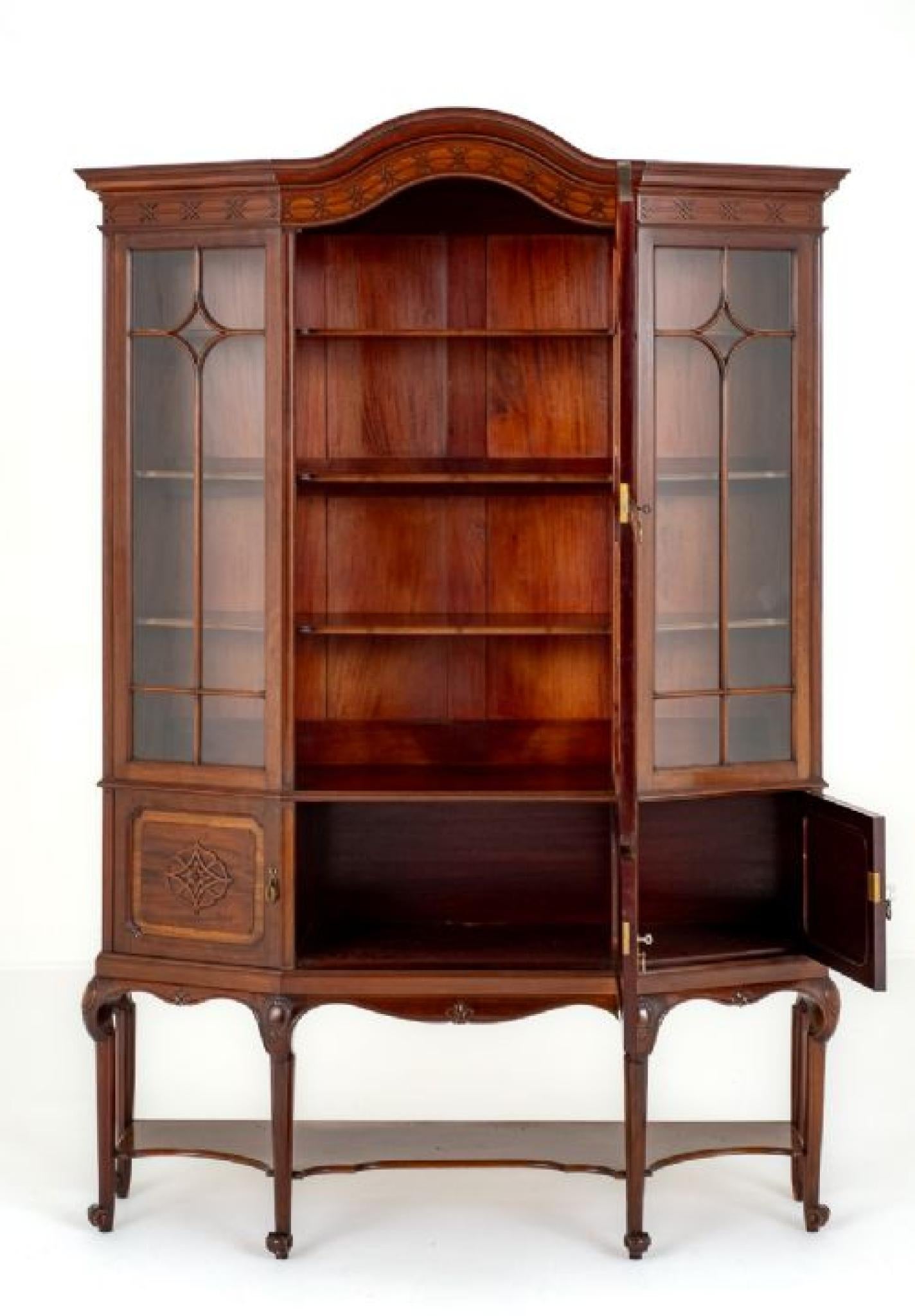 Art Nouveau Display Cabinet Mahogany 1900 For Sale 2