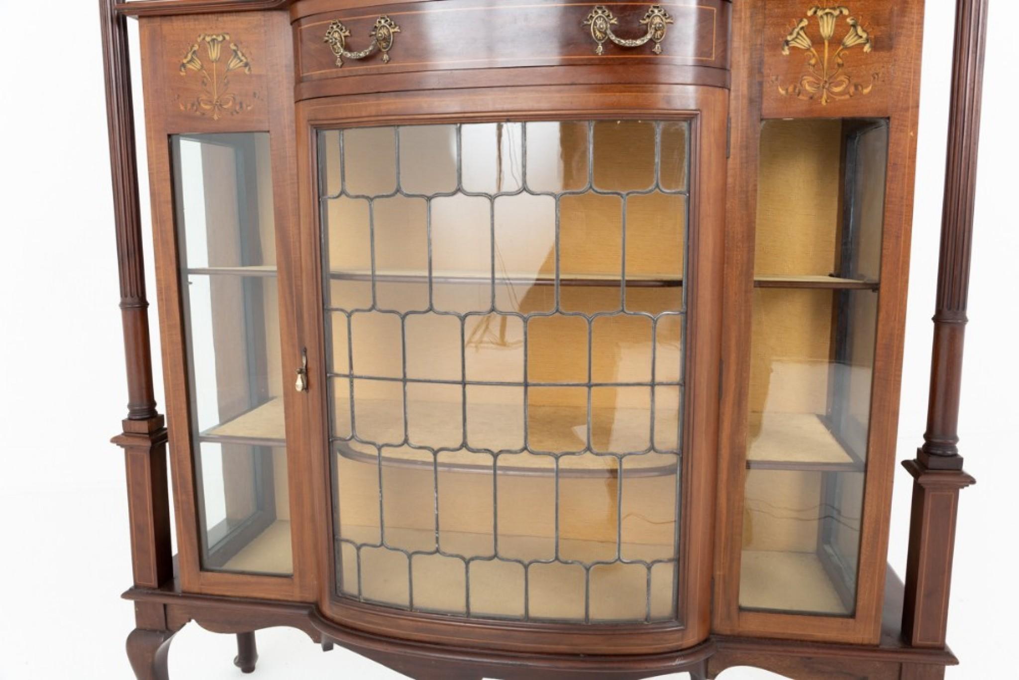 Mahogany Art Nouveau Display Cabinet Period 1890 For Sale