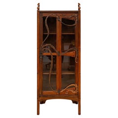 Art Nouveau Display Case Copper Ornament Belgium circa 1898 Gustave Serrurier