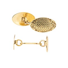 Art Nouveau Double Sided Yellow Gold Cufflinks