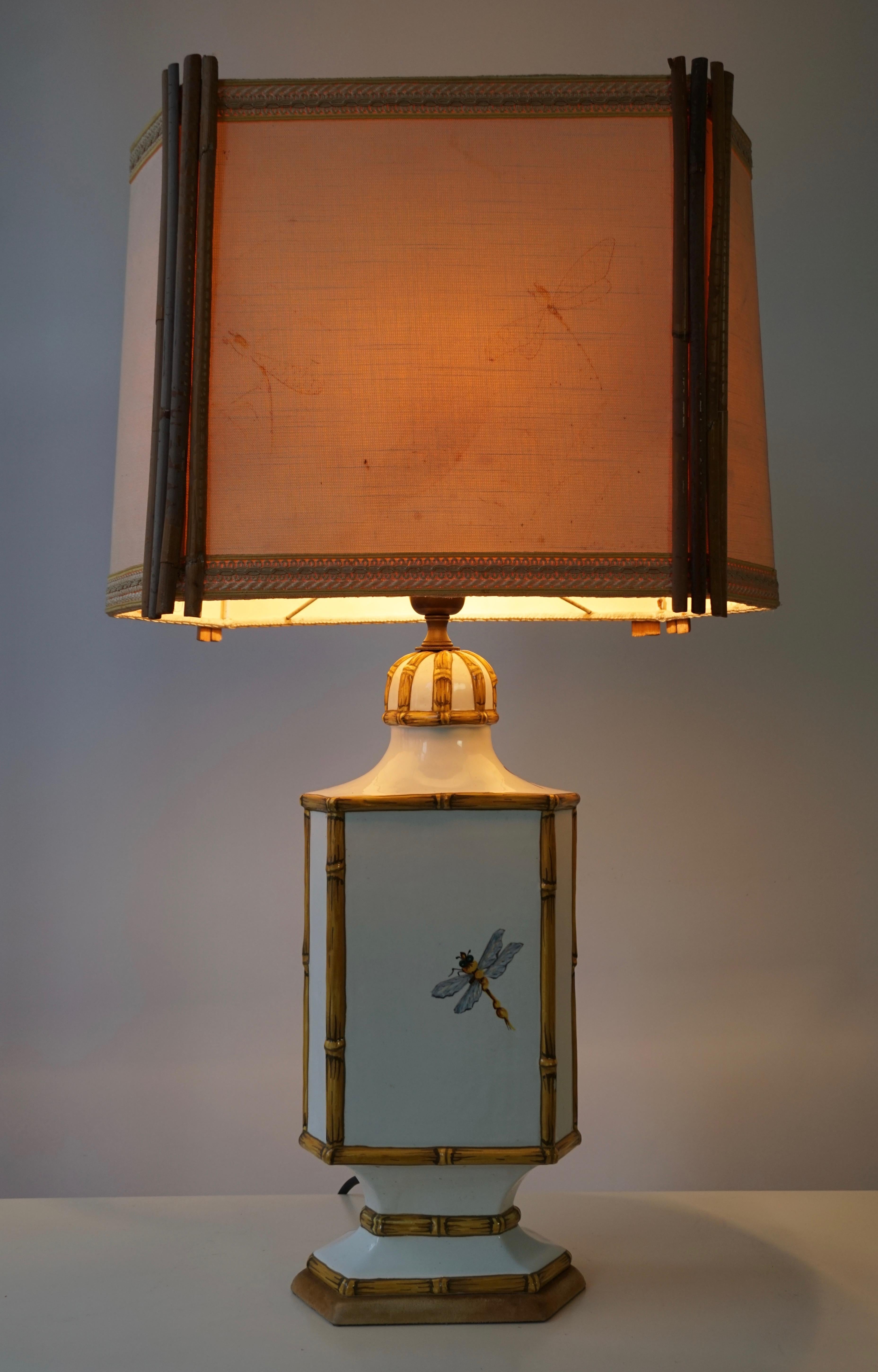 Lampe de table libellule Art Nouveau Bon état - En vente à Antwerp, BE