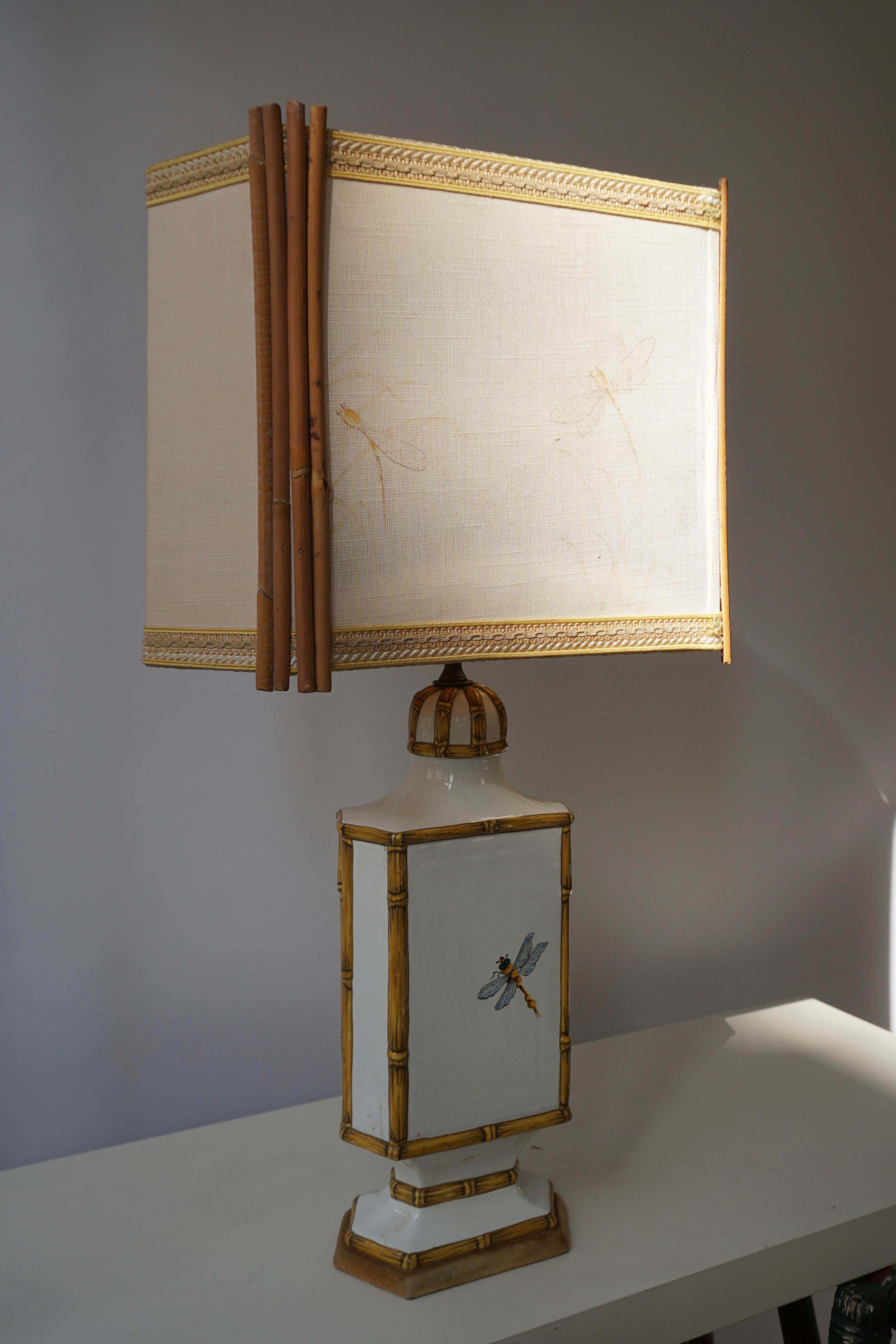 20ième siècle Lampe de table libellule Art Nouveau en vente