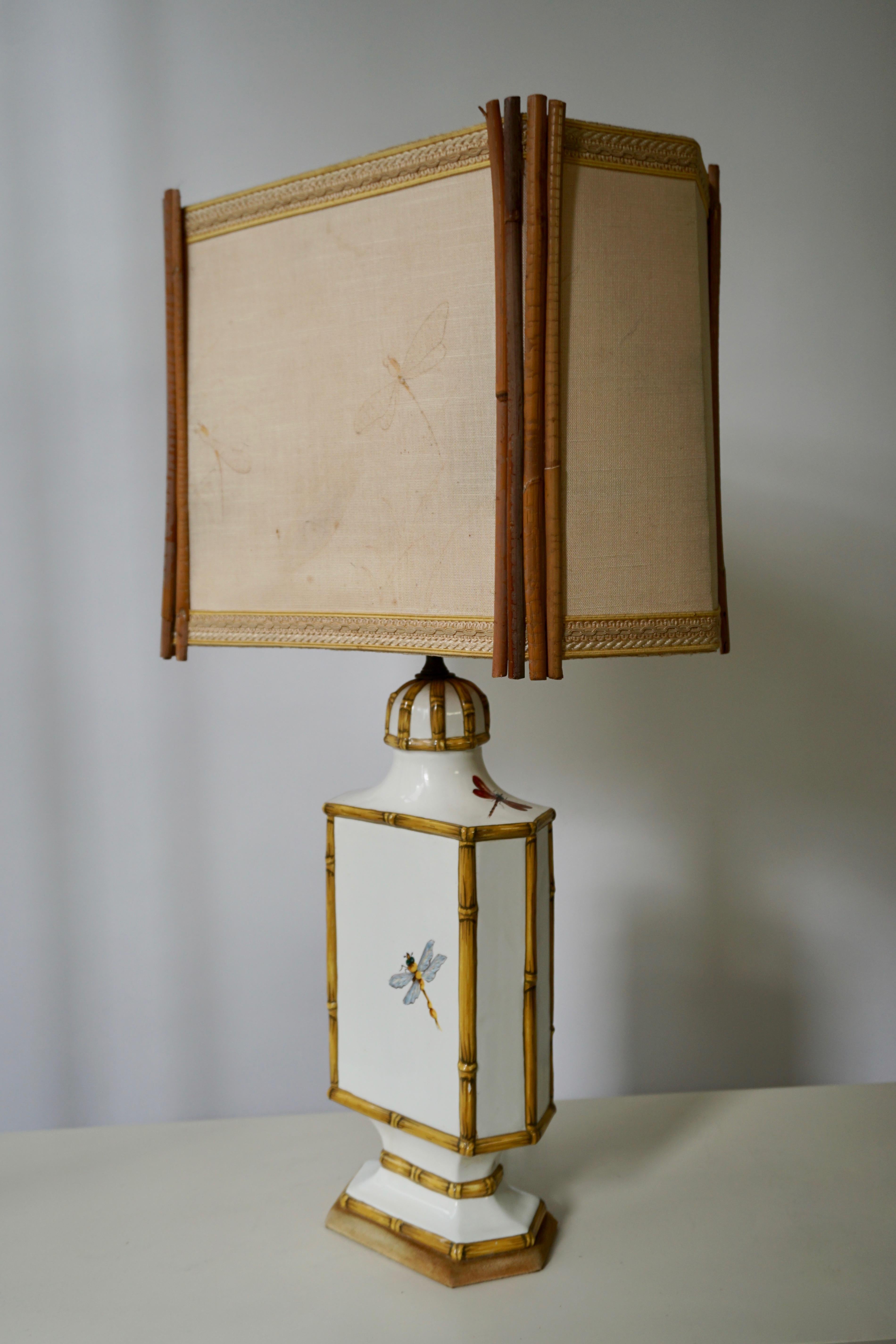 Lampe de table libellule Art Nouveau en vente 1