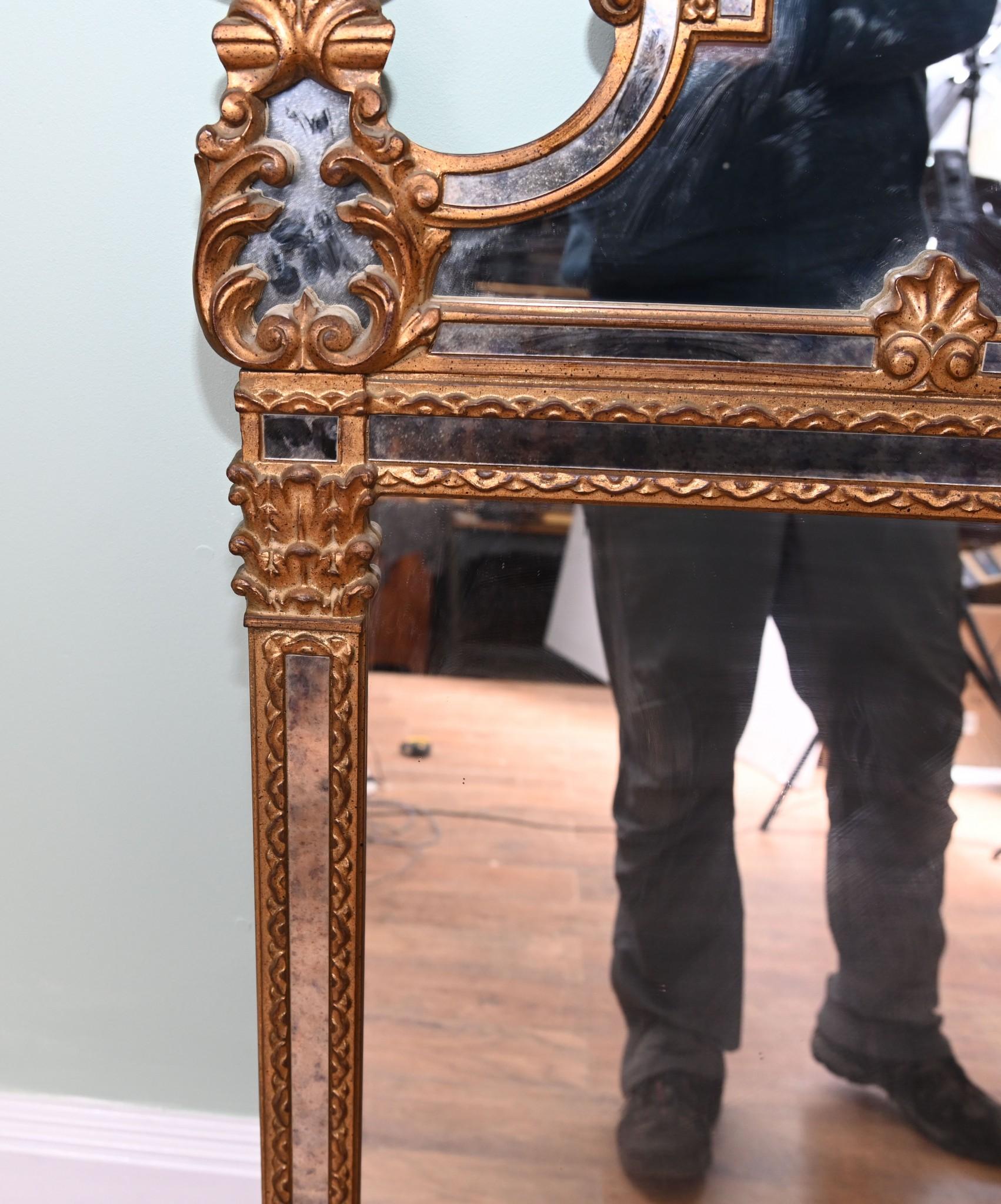 Art nouveau Miroir de coiffeuse Art Nouveau Cadre doré en vente