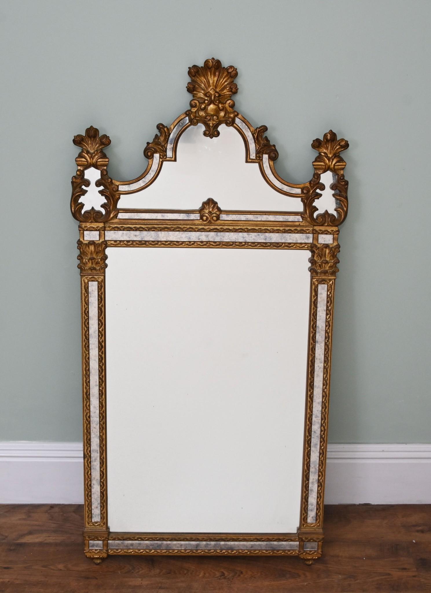 Miroir de coiffeuse Art Nouveau Cadre doré en vente 1