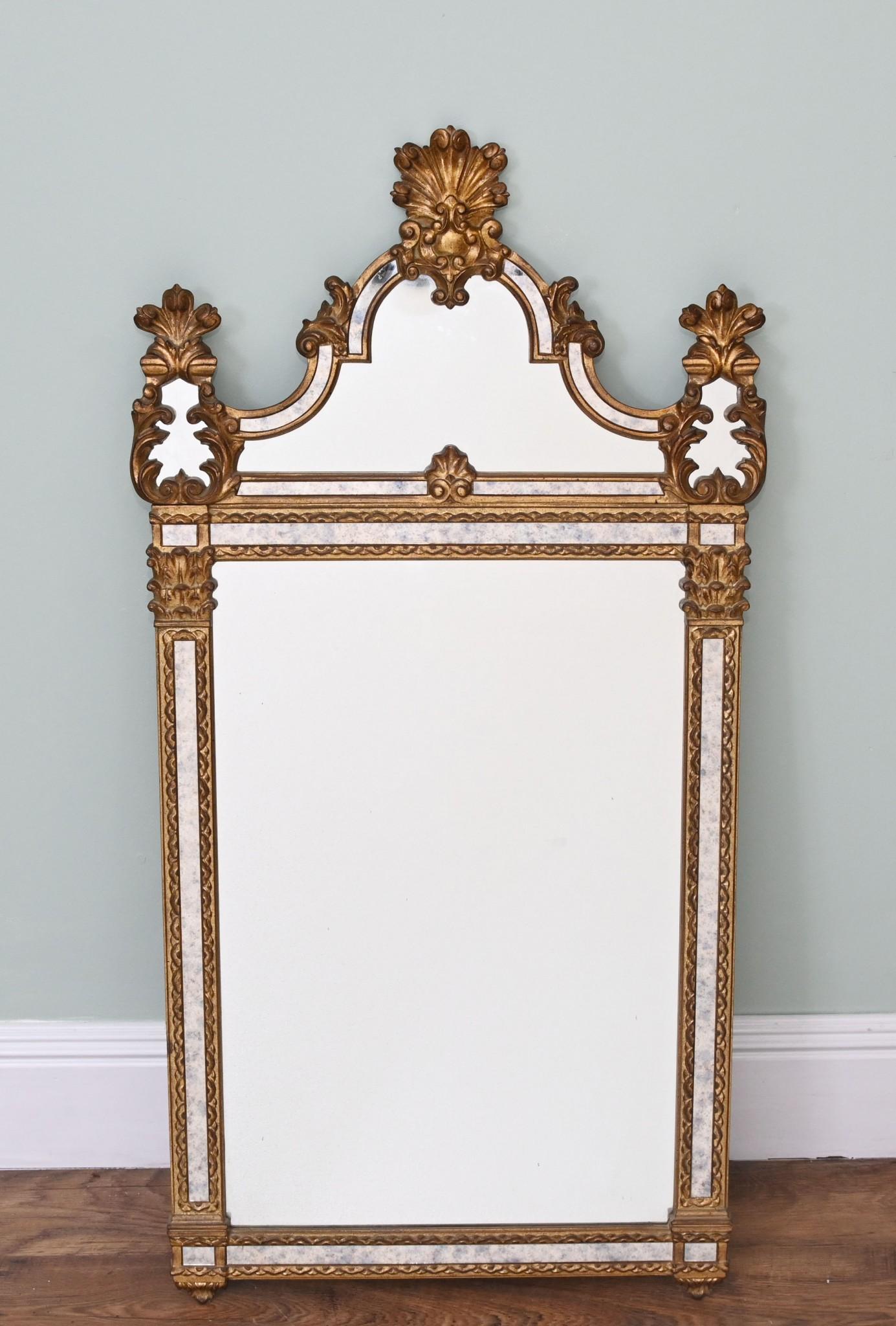 Miroir de coiffeuse Art Nouveau Cadre doré en vente 2