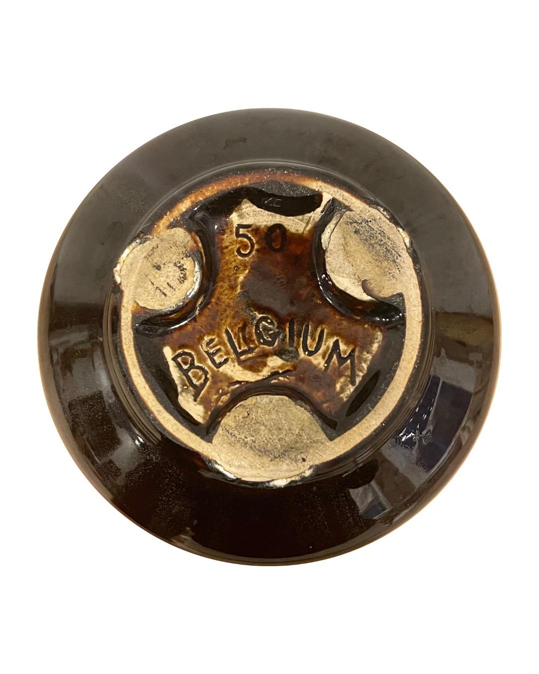 Smaltato Vaso a bocciolo in ceramica smaltata a goccia Art Nouveau in vendita