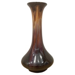 Art Nouveau Drip Glazed Ceramic Bud Vase