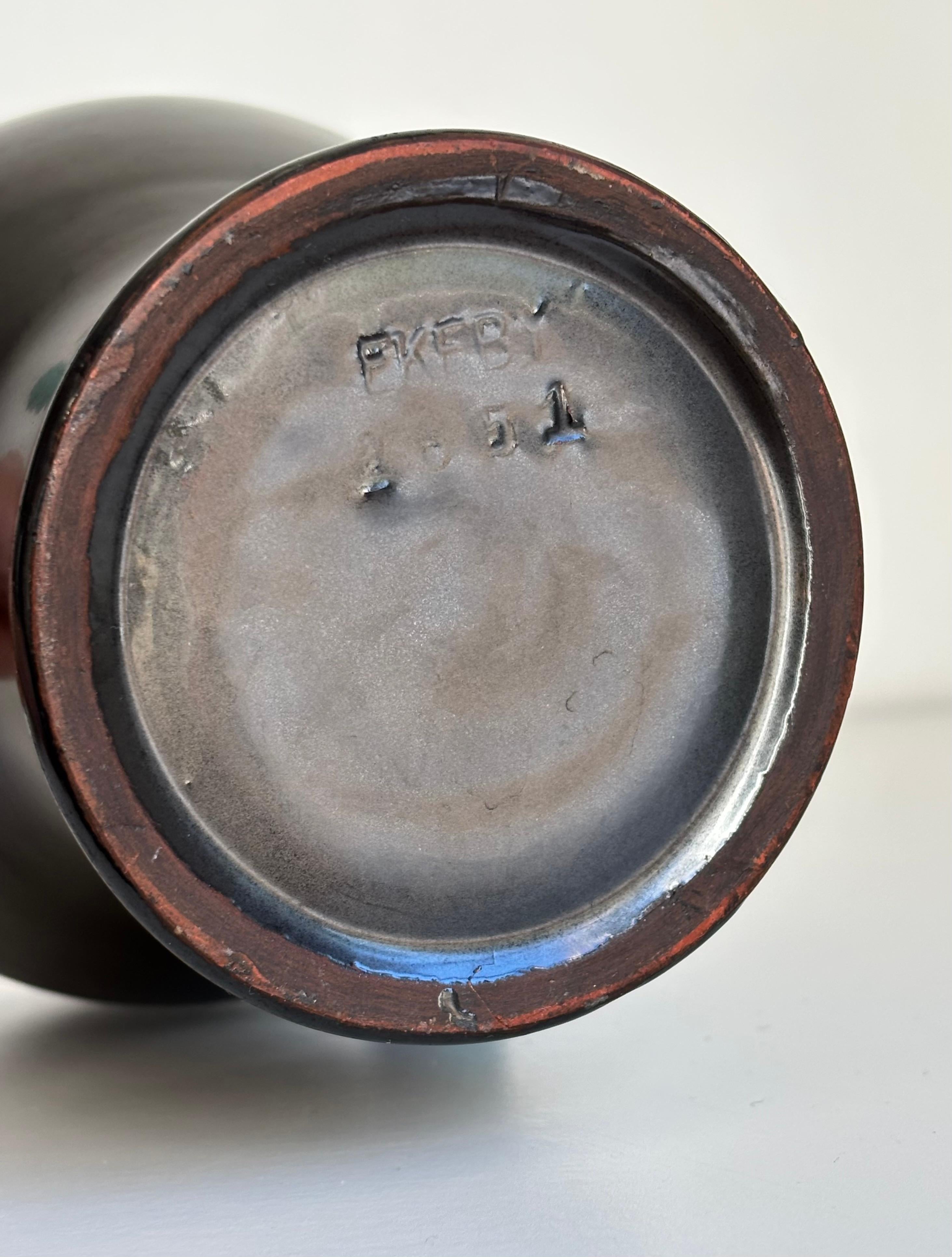 Art Nouveau Earthenware Vase, Upsala Ekeby, Sweden, 1940s For Sale 3