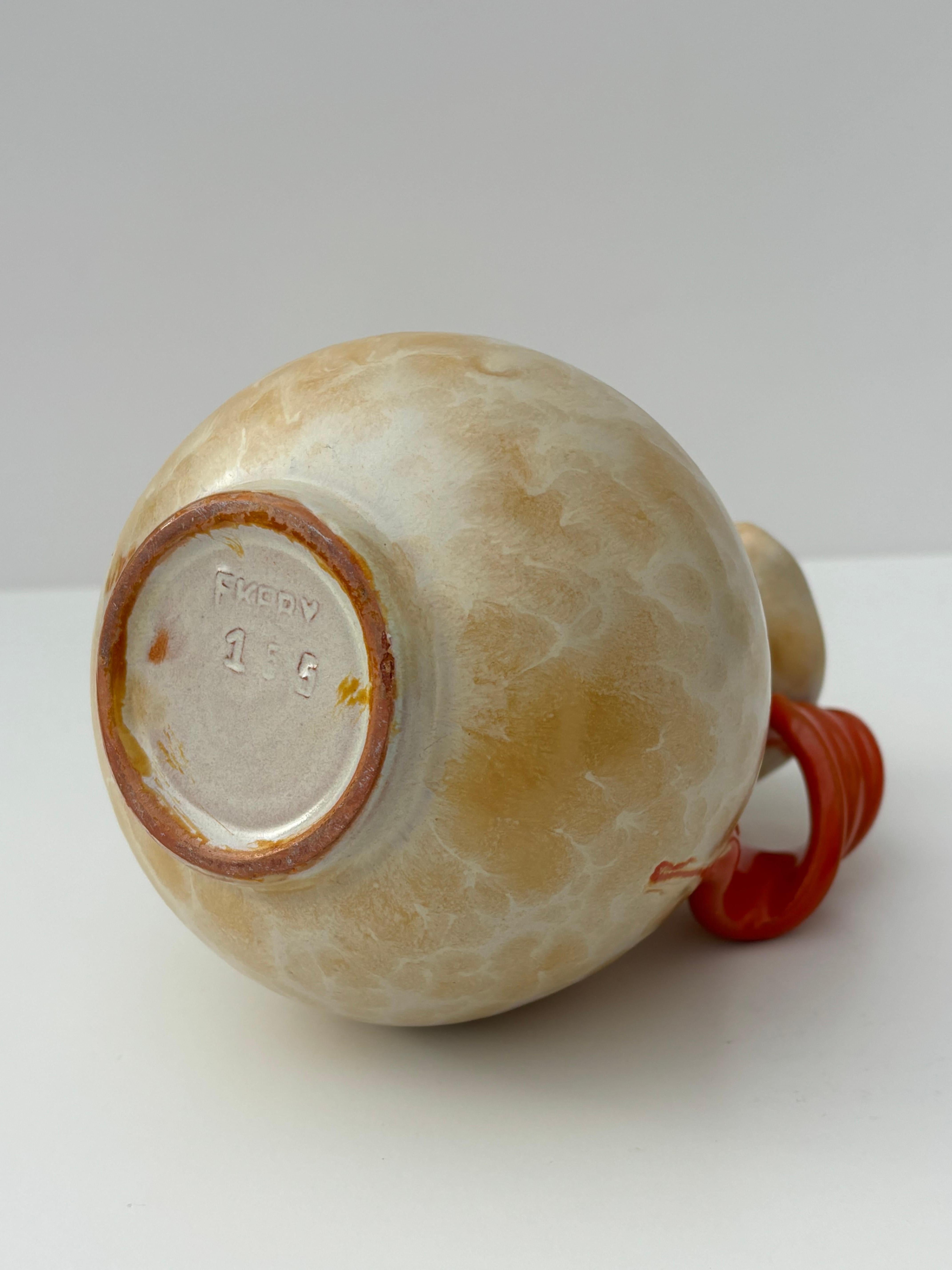 Vaso in terracotta Art Nouveau, Upsala Ekeby, Svezia, anni '40 in vendita 6