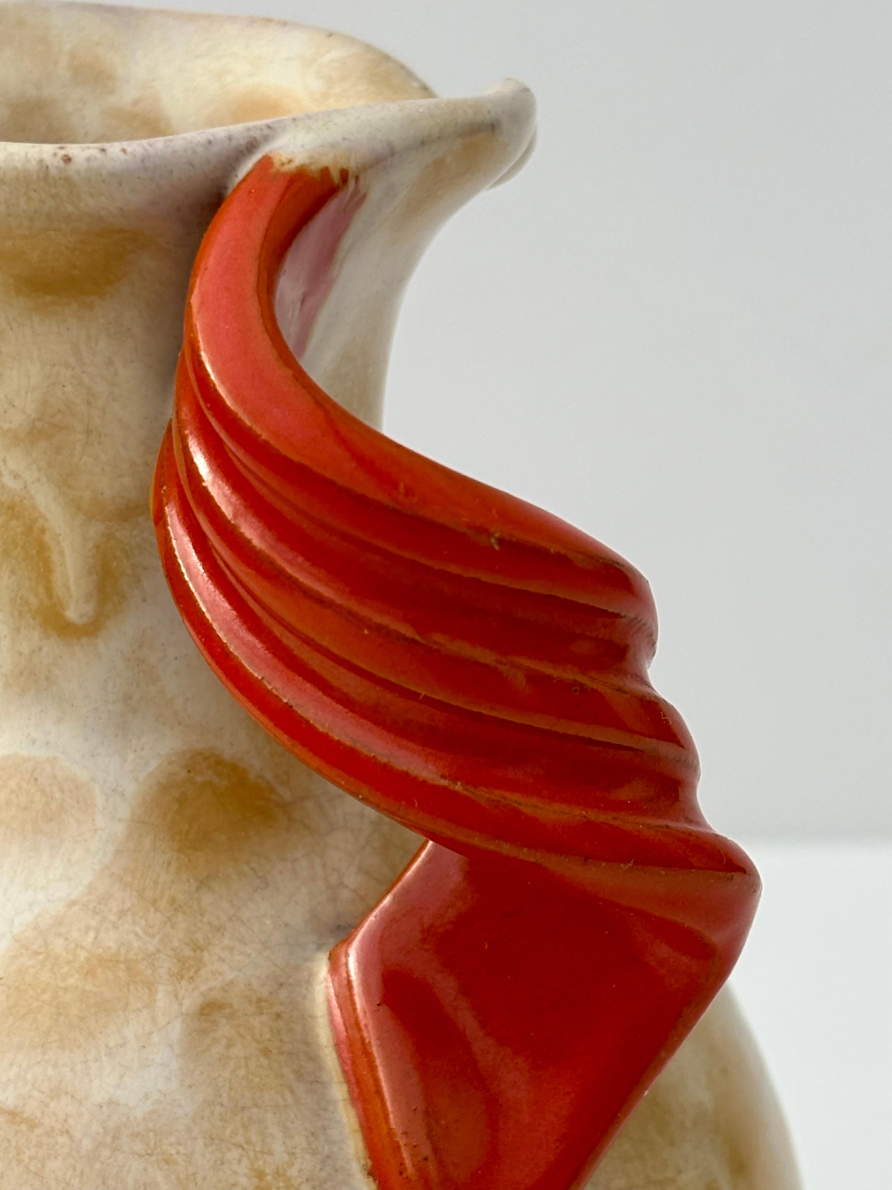 Svedese Vaso in terracotta Art Nouveau, Upsala Ekeby, Svezia, anni '40 in vendita