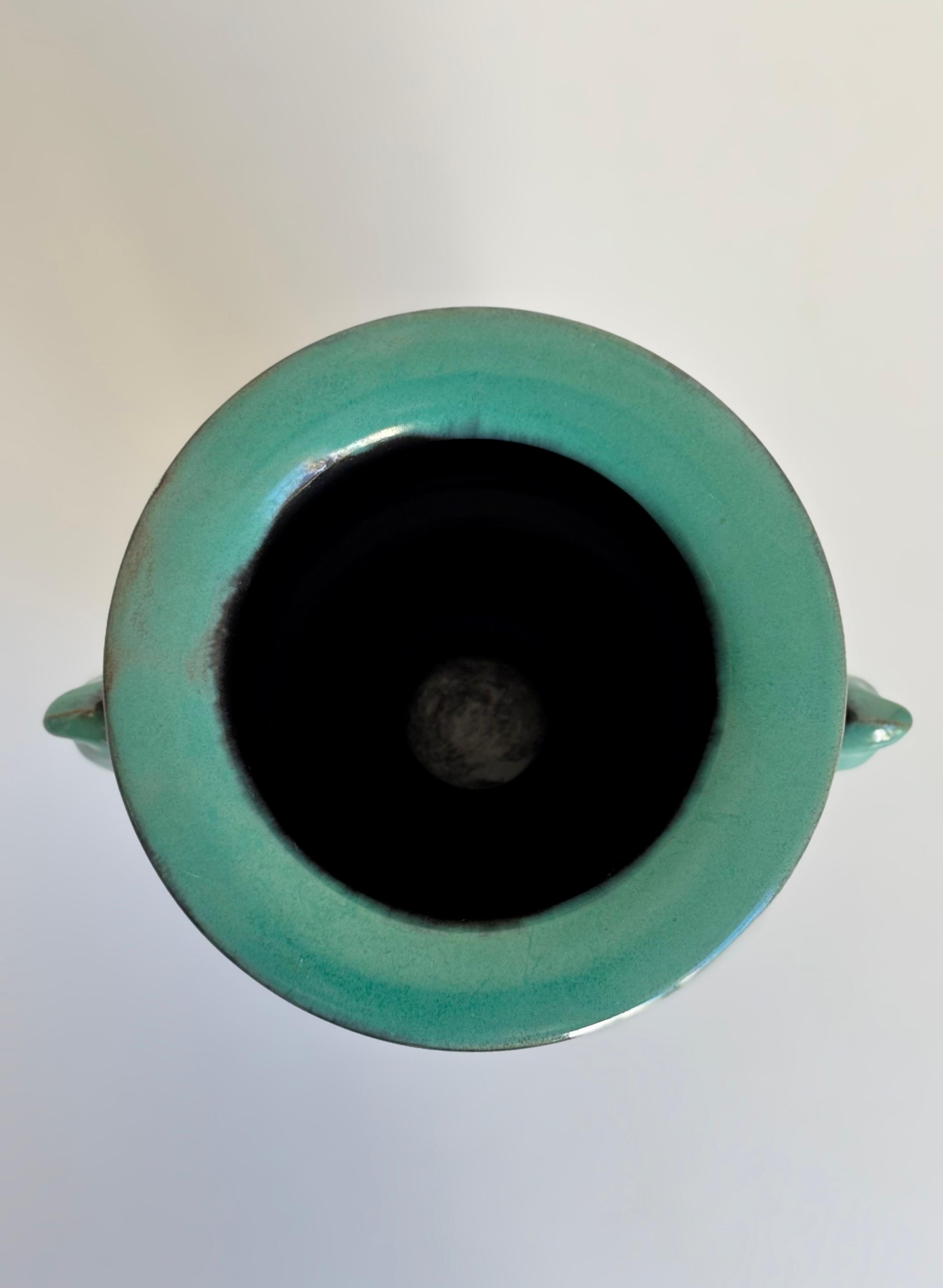 Art Nouveau Earthenware Vase, Upsala Ekeby, Sweden, 1940s In Good Condition For Sale In Copenhagen, DK