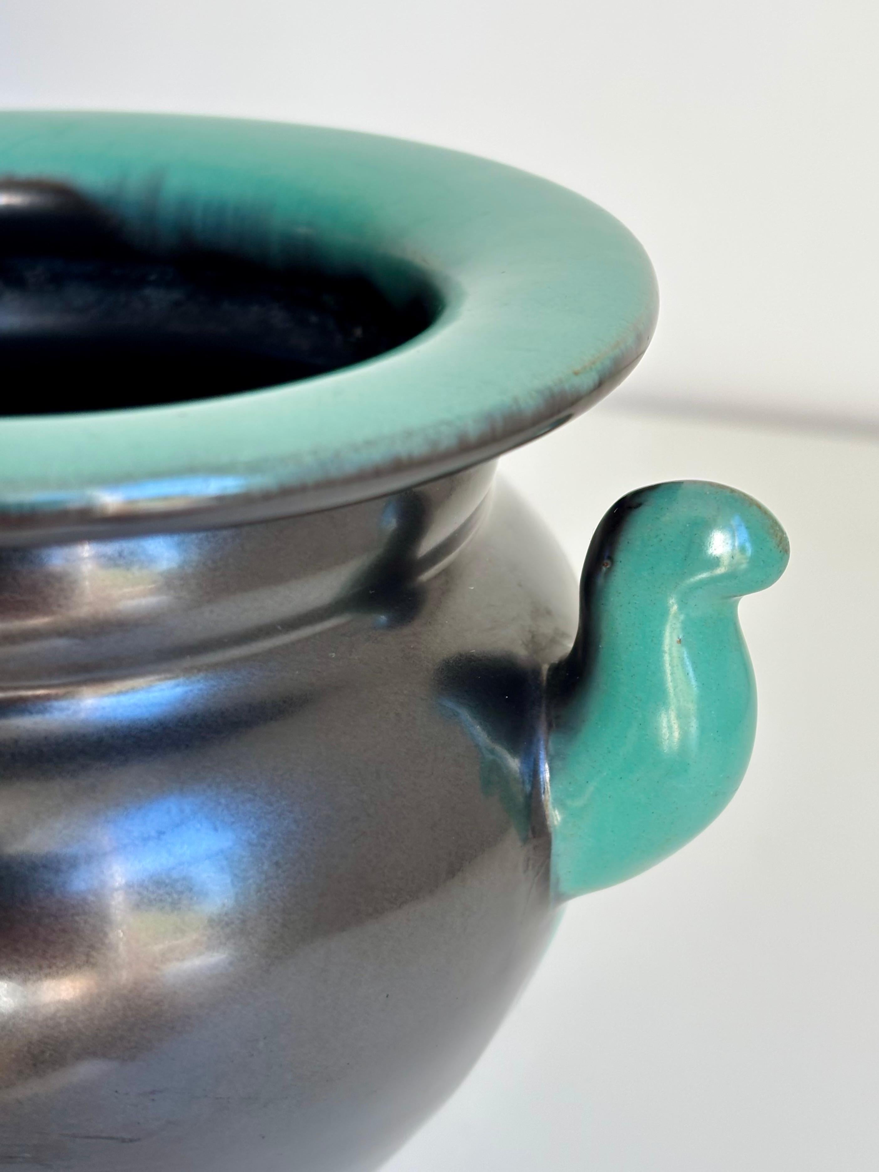 20th Century Art Nouveau Earthenware Vase, Upsala Ekeby, Sweden, 1940s For Sale