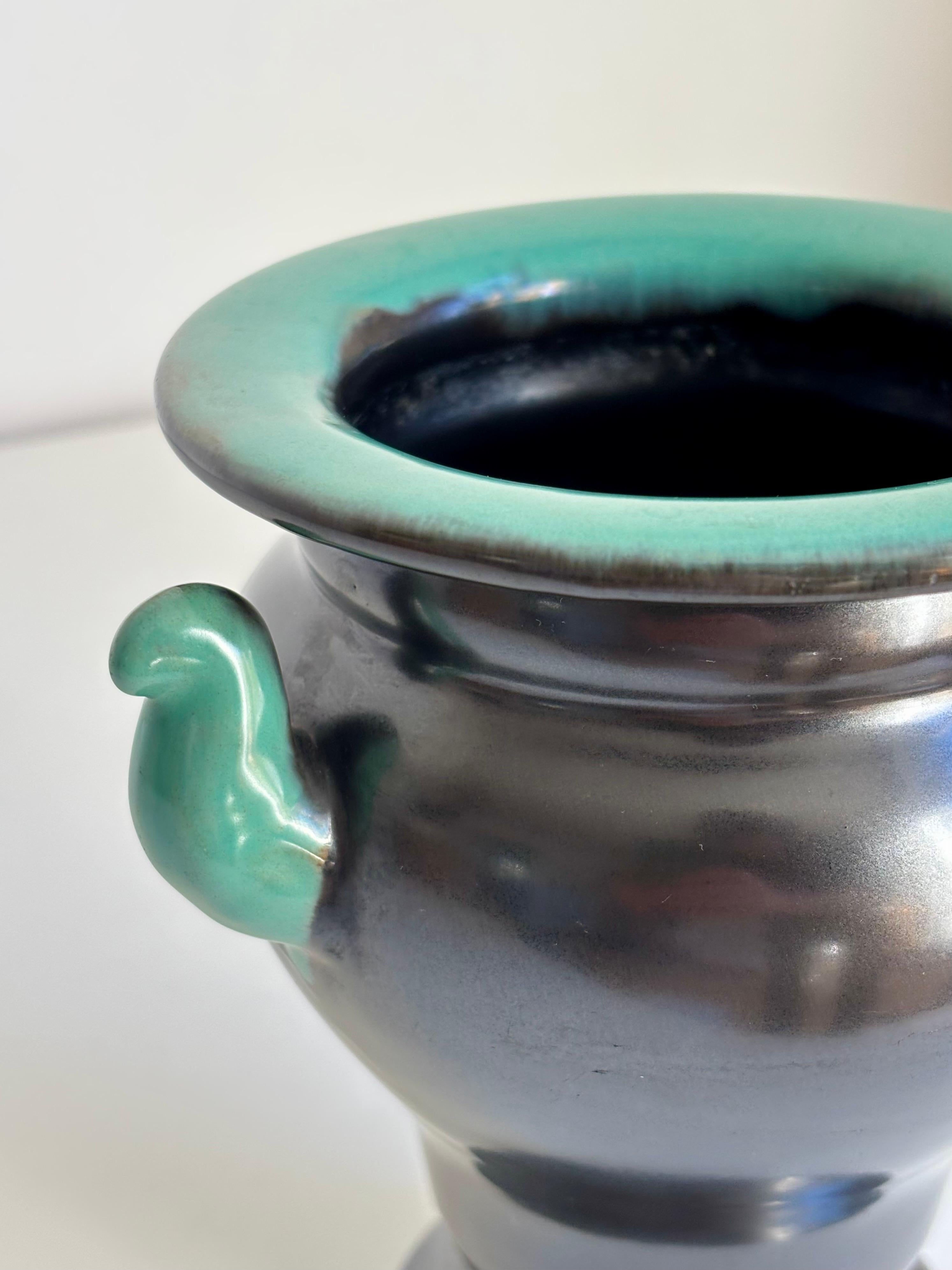 Ceramic Art Nouveau Earthenware Vase, Upsala Ekeby, Sweden, 1940s For Sale