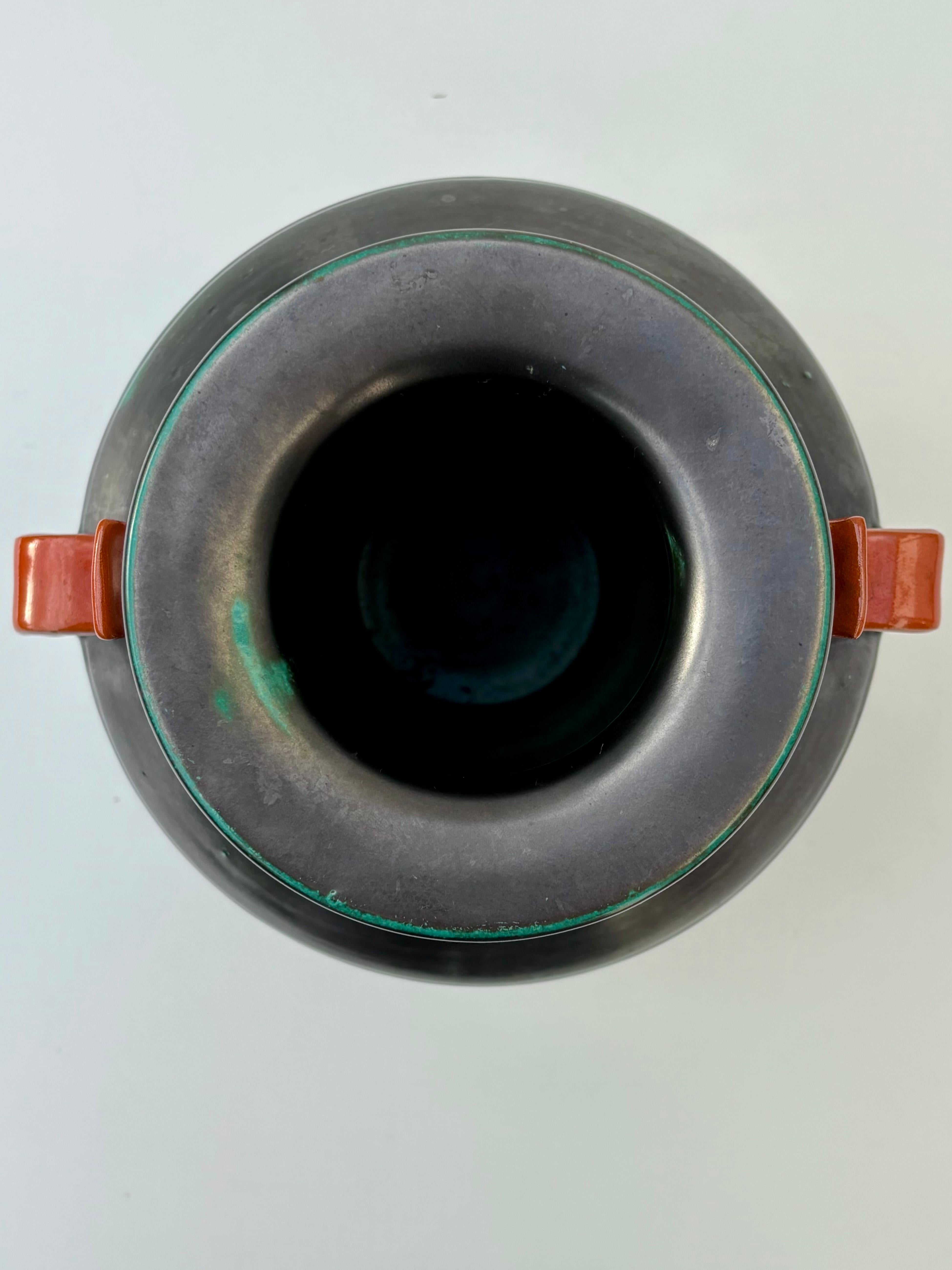 Art Nouveau Earthenware Vase, Upsala Ekeby, Sweden, 1940s For Sale 1