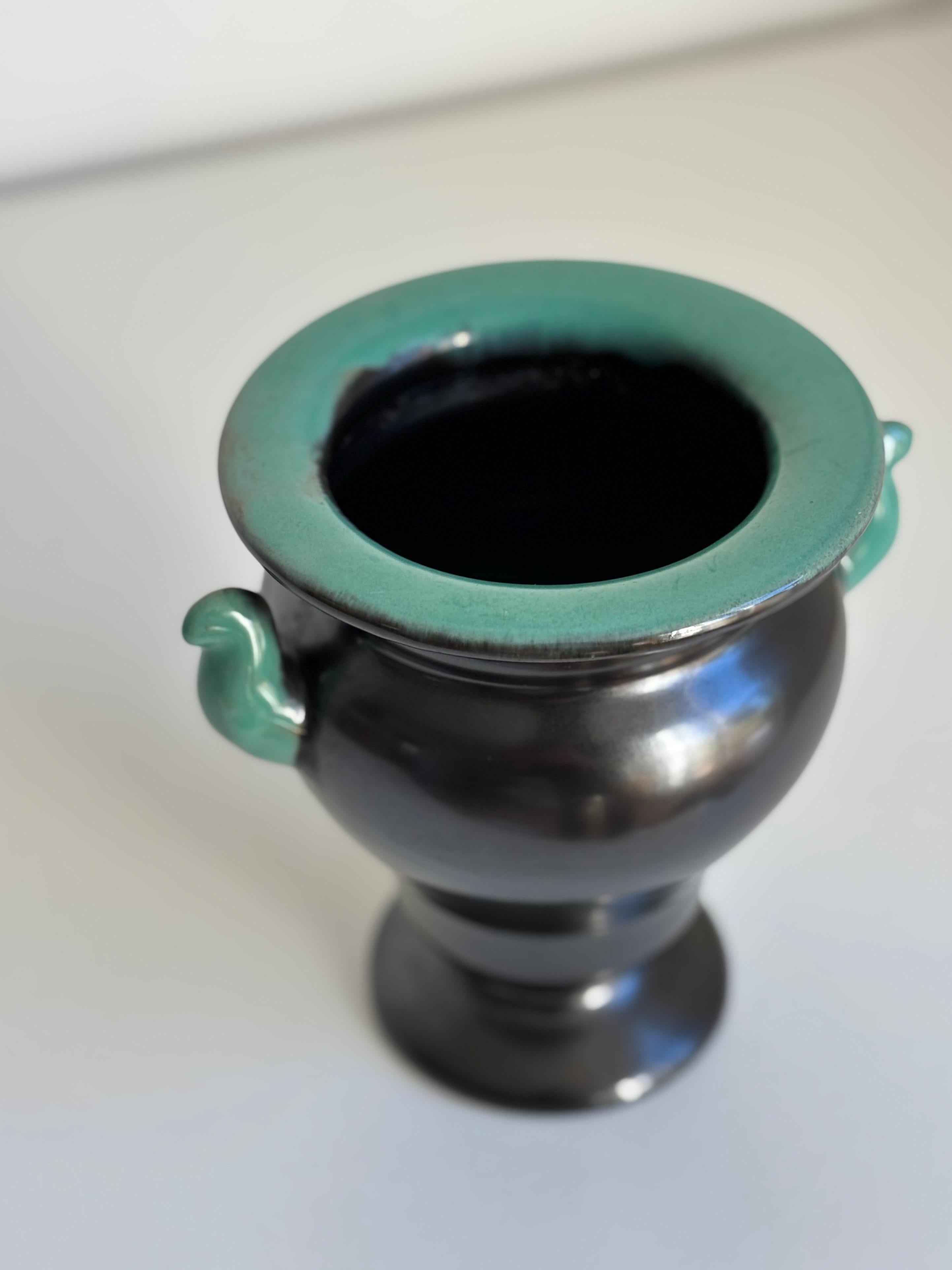 Art Nouveau Earthenware Vase, Upsala Ekeby, Sweden, 1940s For Sale 1