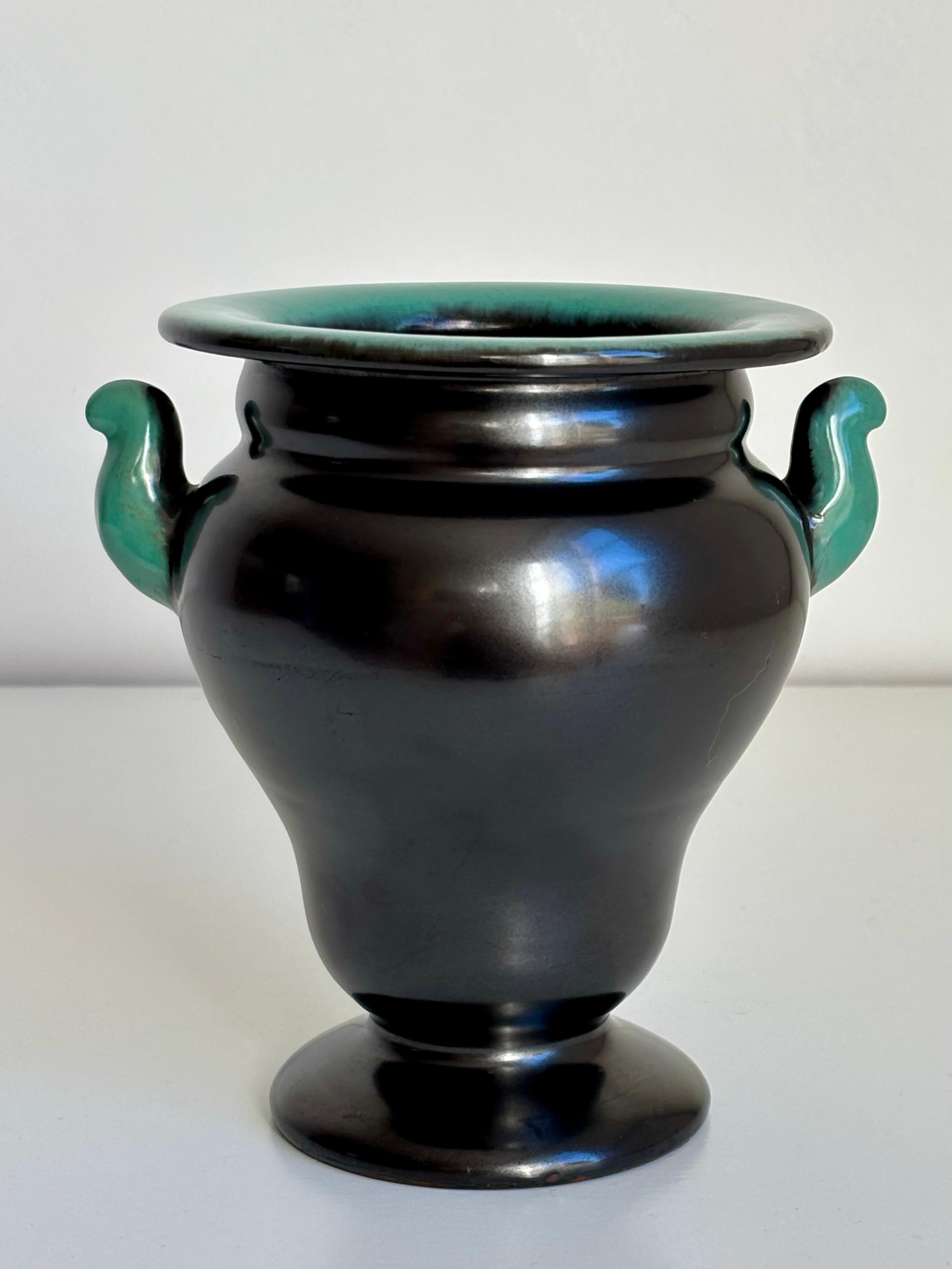 Art Nouveau Earthenware Vase, Upsala Ekeby, Sweden, 1940s For Sale 2