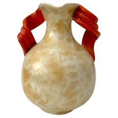 Vaso in terracotta Art Nouveau, Upsala Ekeby, Svezia, anni '40