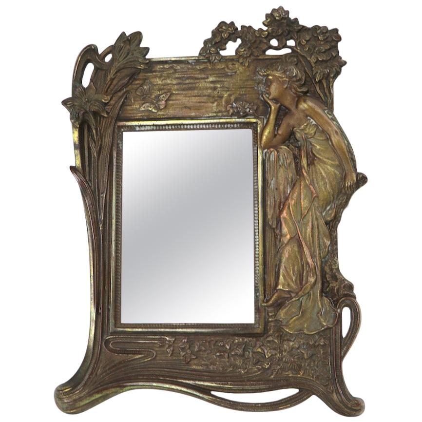 Art Nouveau Easel Frame with Female Figure