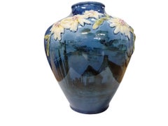 Art Nouveau Edelweiss Relief Pottery Vase, Circa 1890–1915