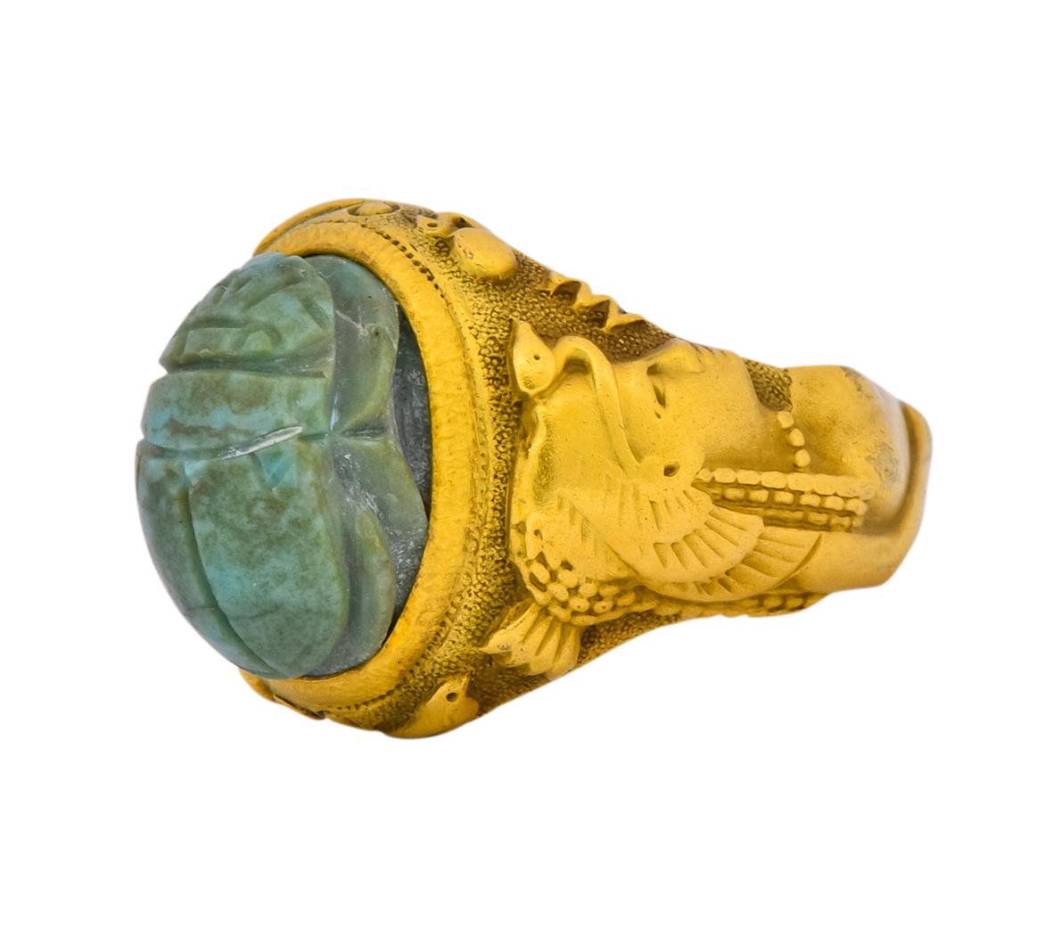 scarab gold ring