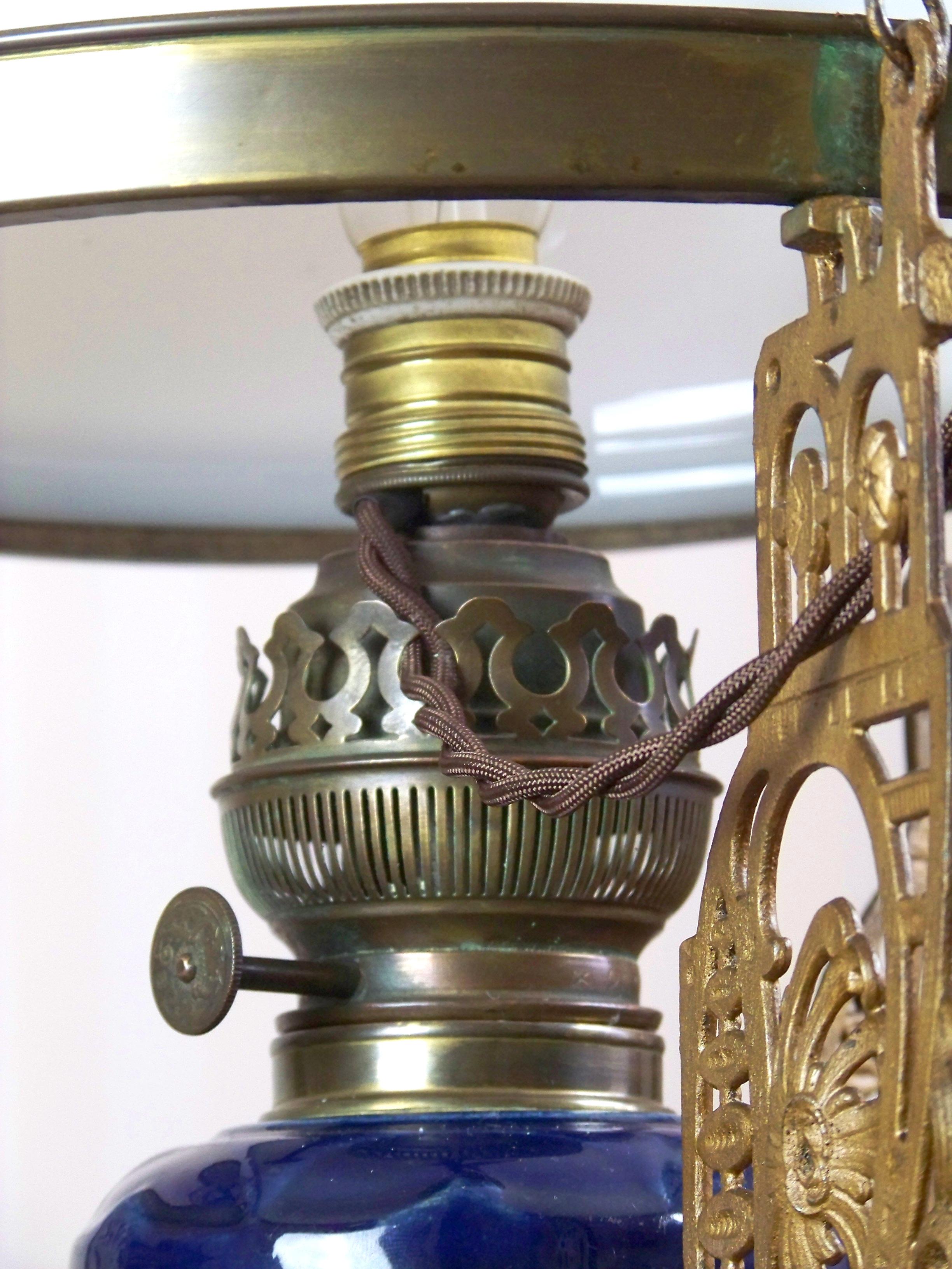 19th Century Art Nouveau Electric Lamp, Chandelier