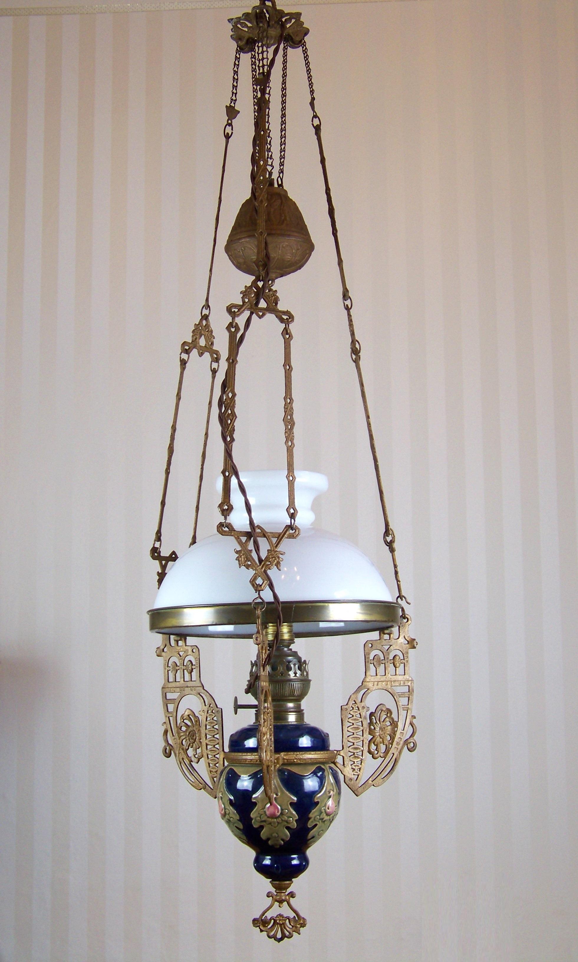 Art Nouveau Electric Lamp, Chandelier 1