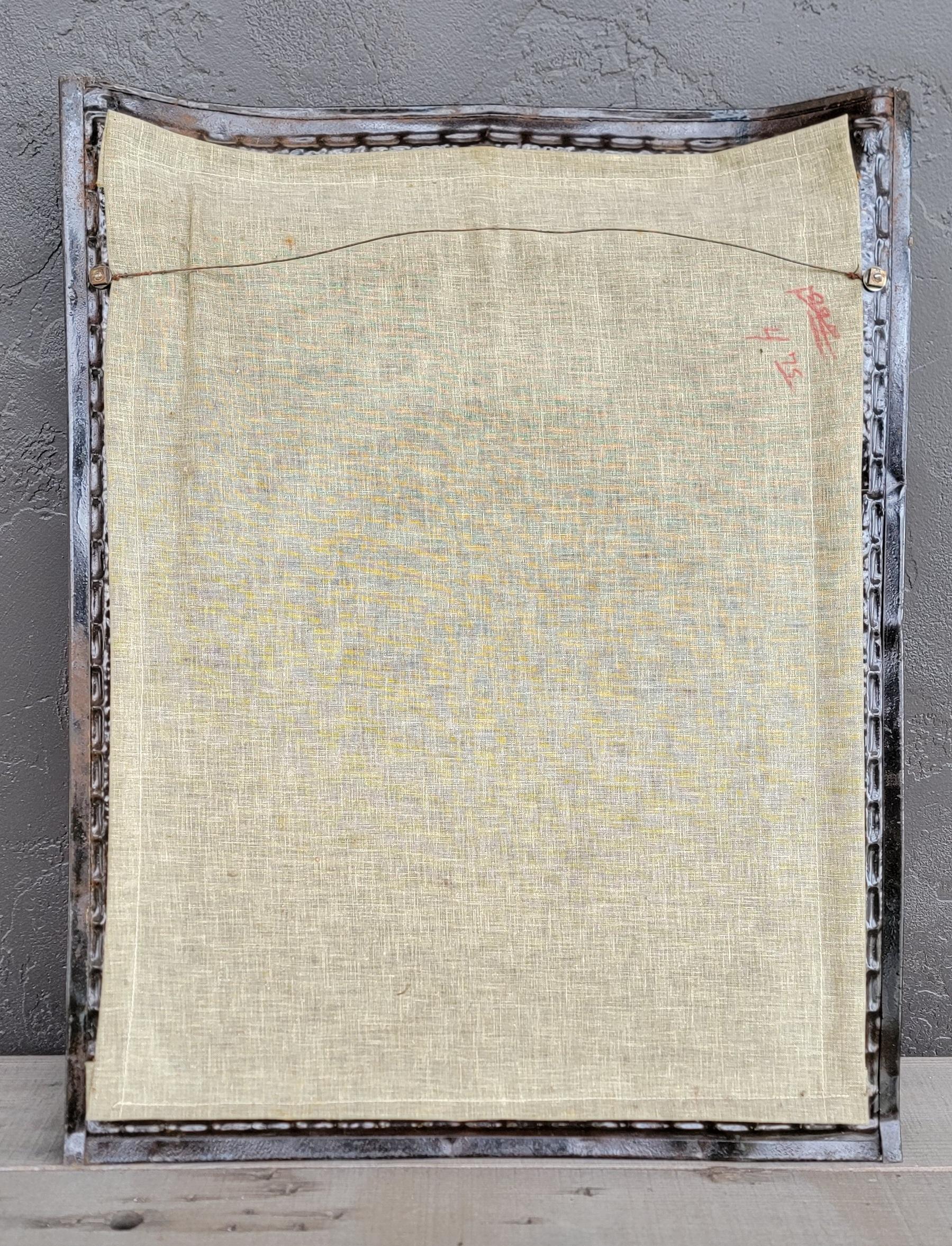 Art Nouveau Embossed Fire Screen / Wall Art 3