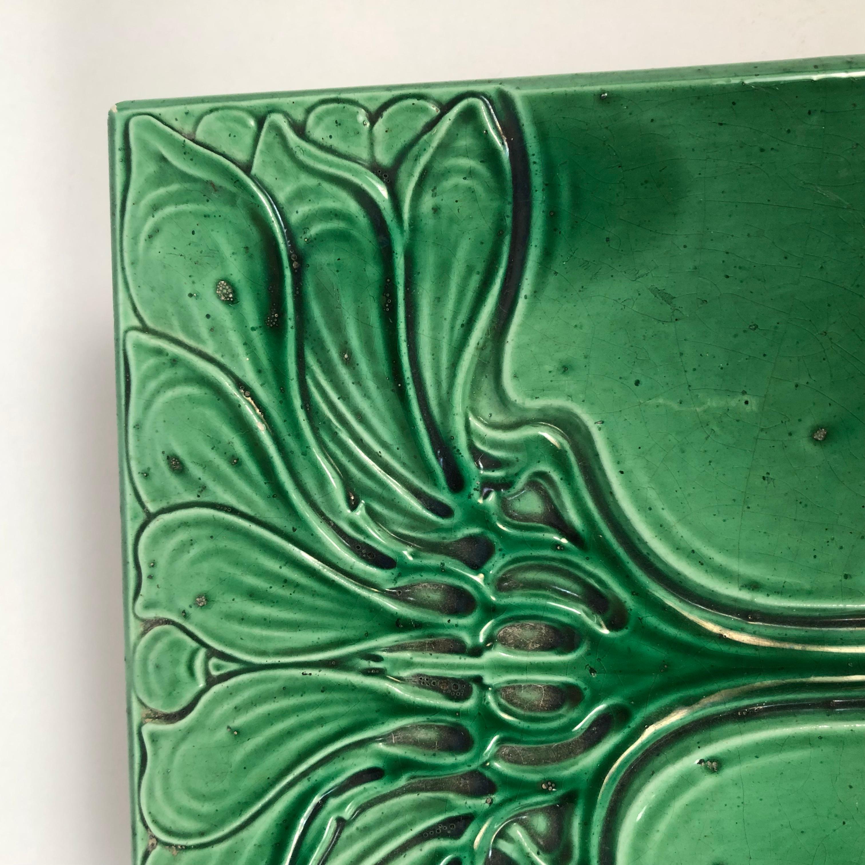 green art deco tile