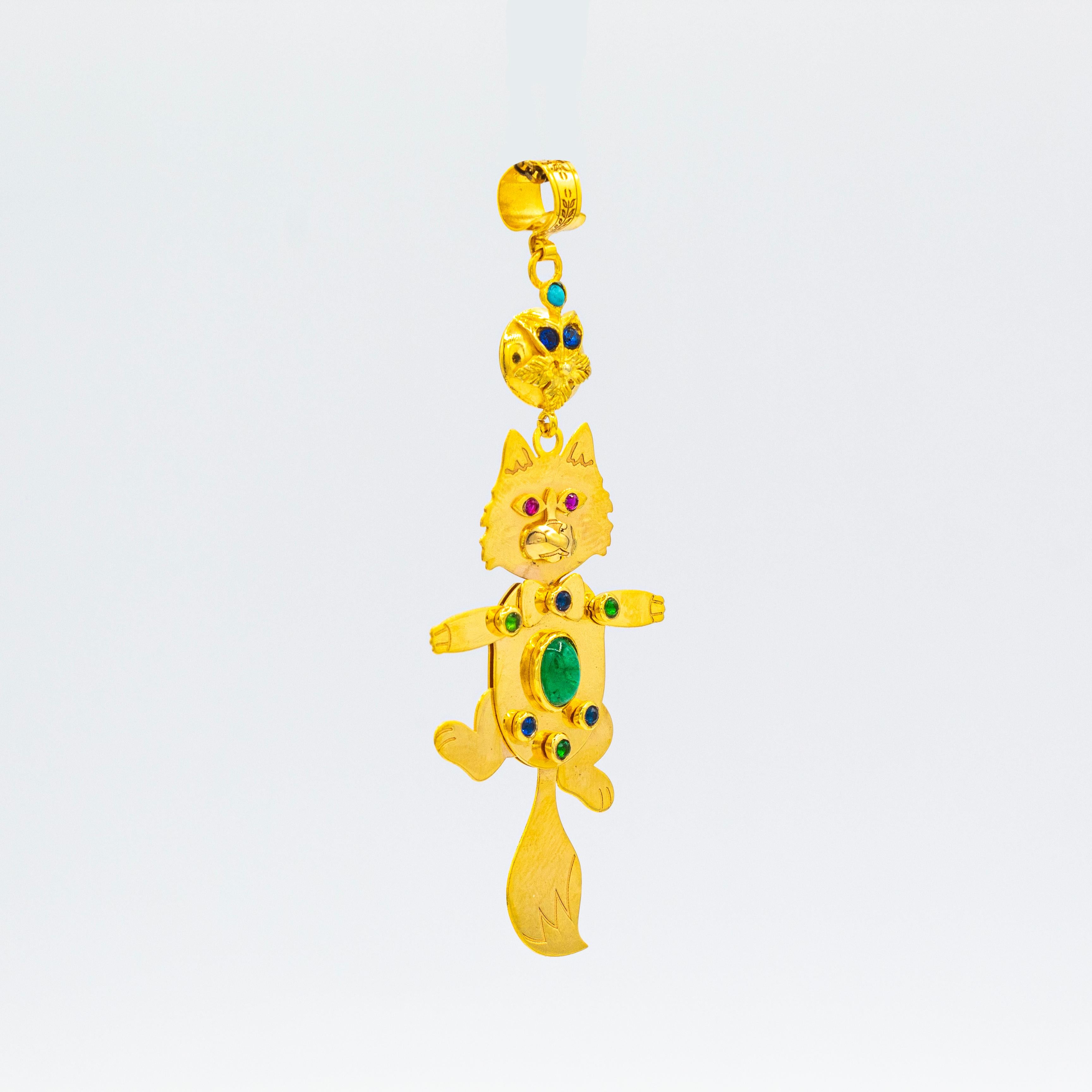 Taille cabochon Art Nouveau Pendentif 