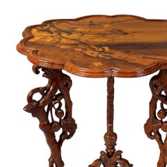 Art Nouveau Emile Gallé "Cherry Blossom" Table