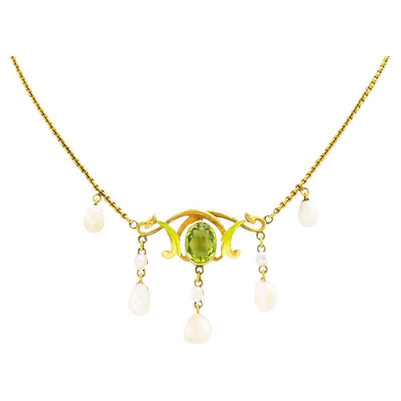 Peridot and aquamarine necklace Clearance