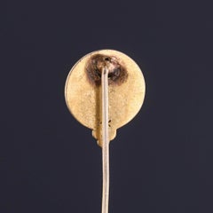 Art Nouveau Enamel Woman Stickpin of 14k Gold, Circa 1900