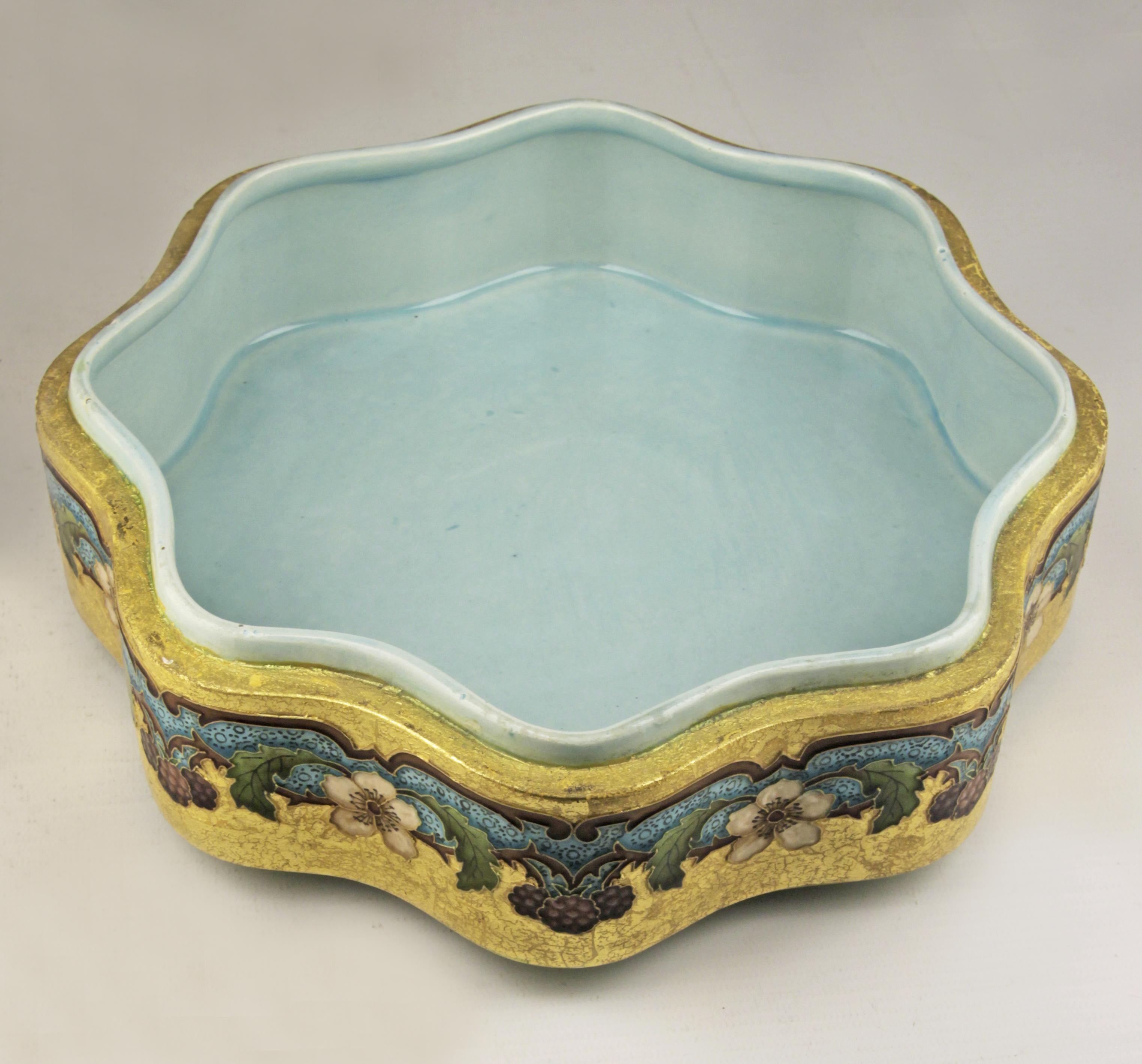 19th Century Art Nouveau Enameled Sèvres Porcelain Bowl and Lid by French Ceramist Paul Milet