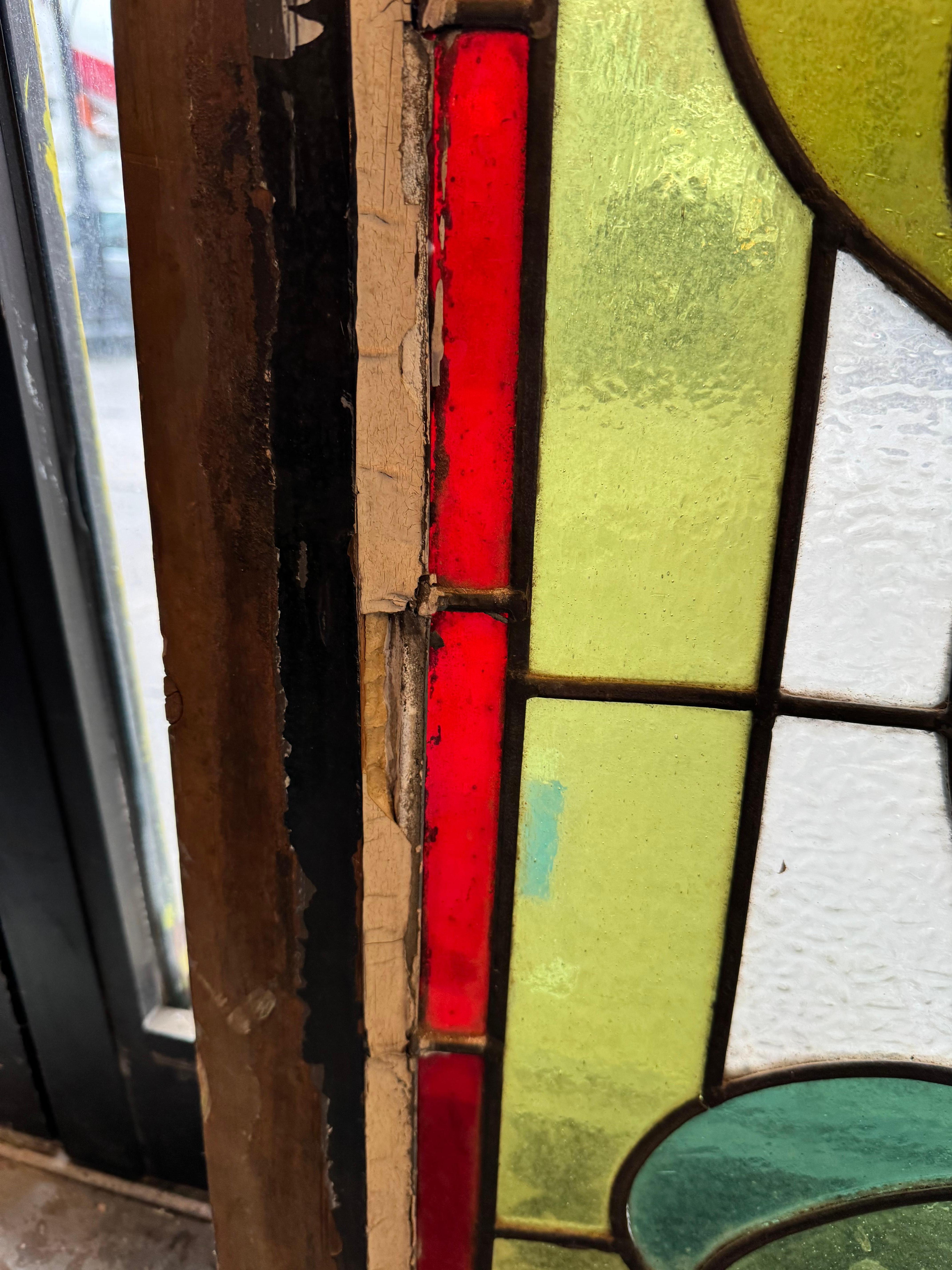 Art Nouveau Inglés Antiguo Ventana 29
