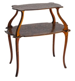 Table à thé gravée Art Nouveau