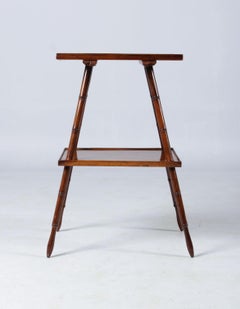 Art Nouveau Etagere, Side Table, Fruitwood with Nice Inlays, France, Around 1910