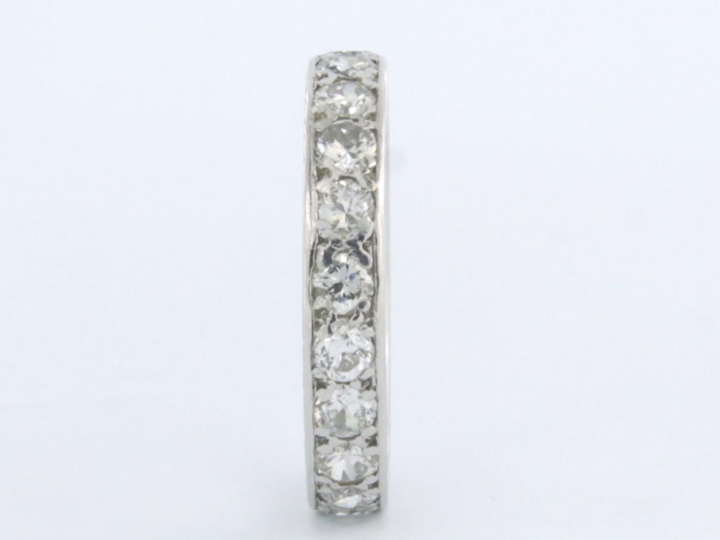 ART NOUVEAU - Eternity-Ring mit Diamanten aus 18 Karat Weißgold mit Diamanten besetzt im Zustand „Gut“ im Angebot in The Hague, ZH
