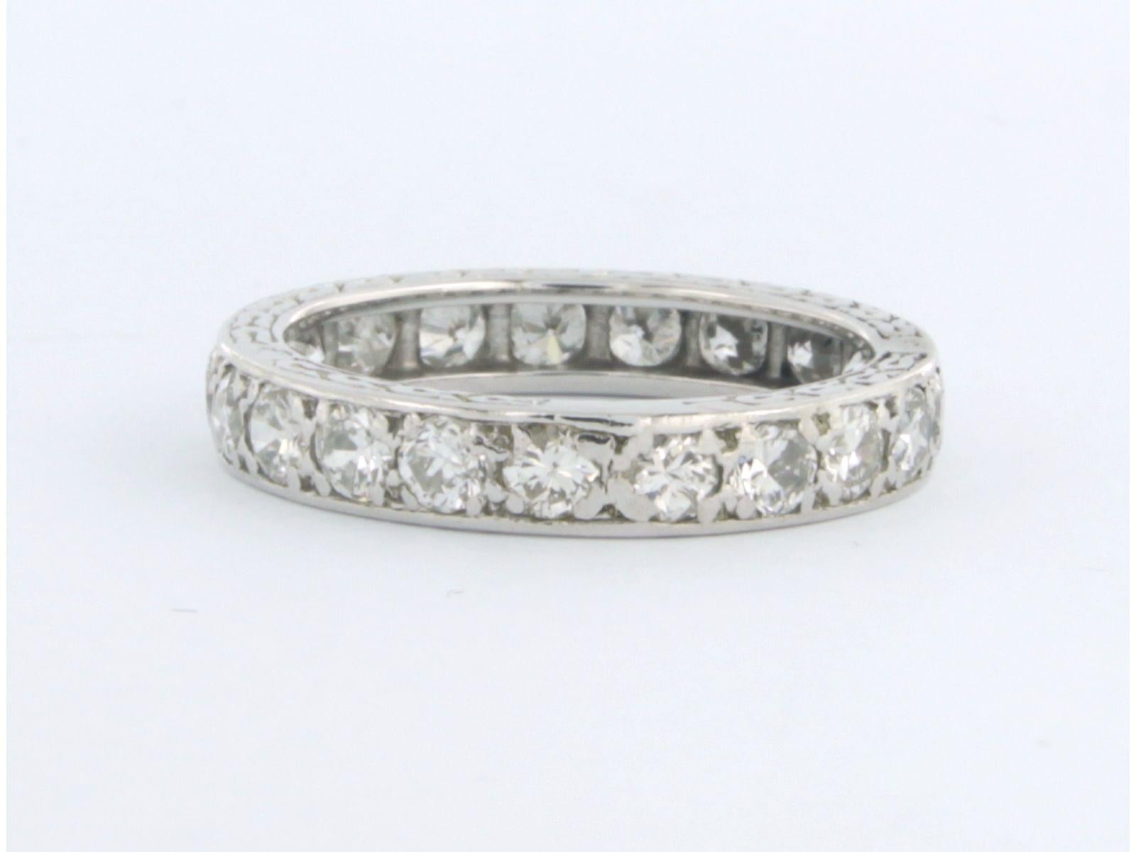ART NOUVEAU - Eternity-Ring mit Diamanten aus 18 Karat Weißgold mit Diamanten besetzt Damen im Angebot