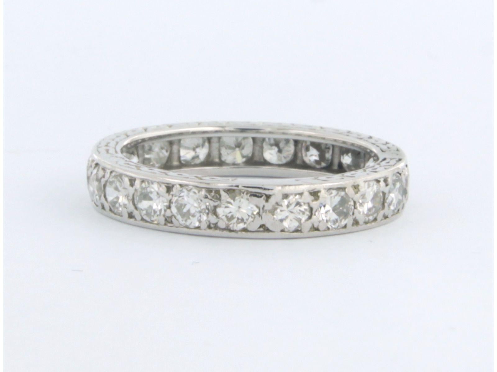 ART NOUVEAU - Eternity-Ring mit Diamanten aus 18 Karat Weißgold mit Diamanten besetzt im Angebot 1