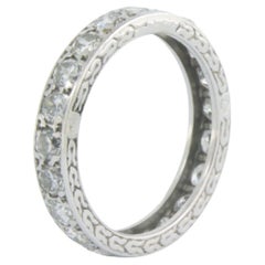 ART NOUVEAU - Eternity-Ring mit Diamanten aus 18 Karat Weißgold mit Diamanten besetzt