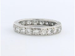 ART NOUVEAU eternity ring with old mine cut diamonds up to 1.80ct 18k gold