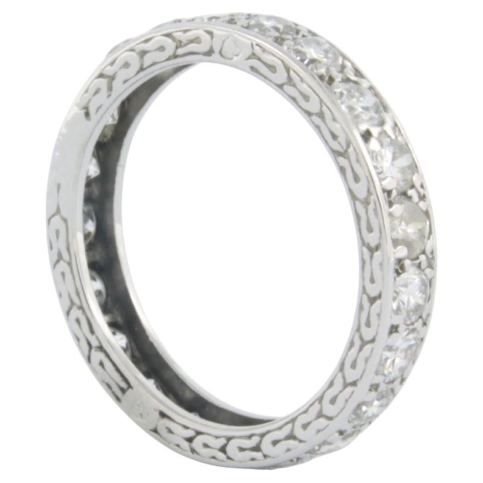 ART NOUVEAU eternity ring with old mine cut diamonds up to 1.80ct 18k gold