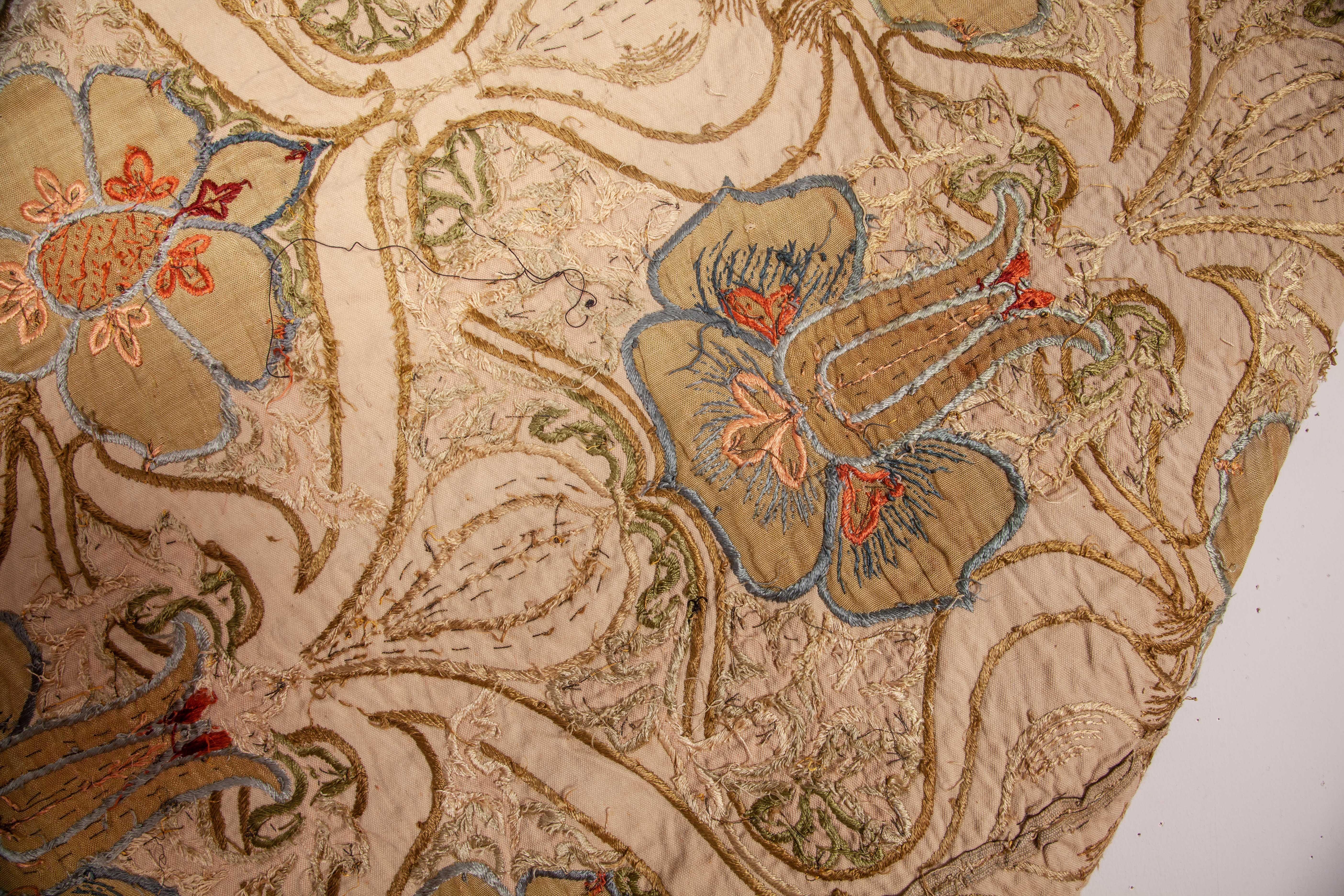 Cotton Art Nouveau European Textile, 1900s