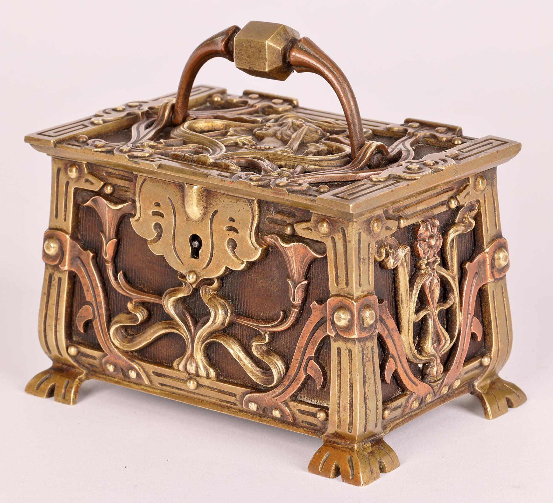 art nouveau jewelry casket